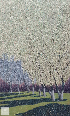 Jacek Malinowski, Arboretum III, 2019 r., akryl na płótnie, 130 x 80 cm